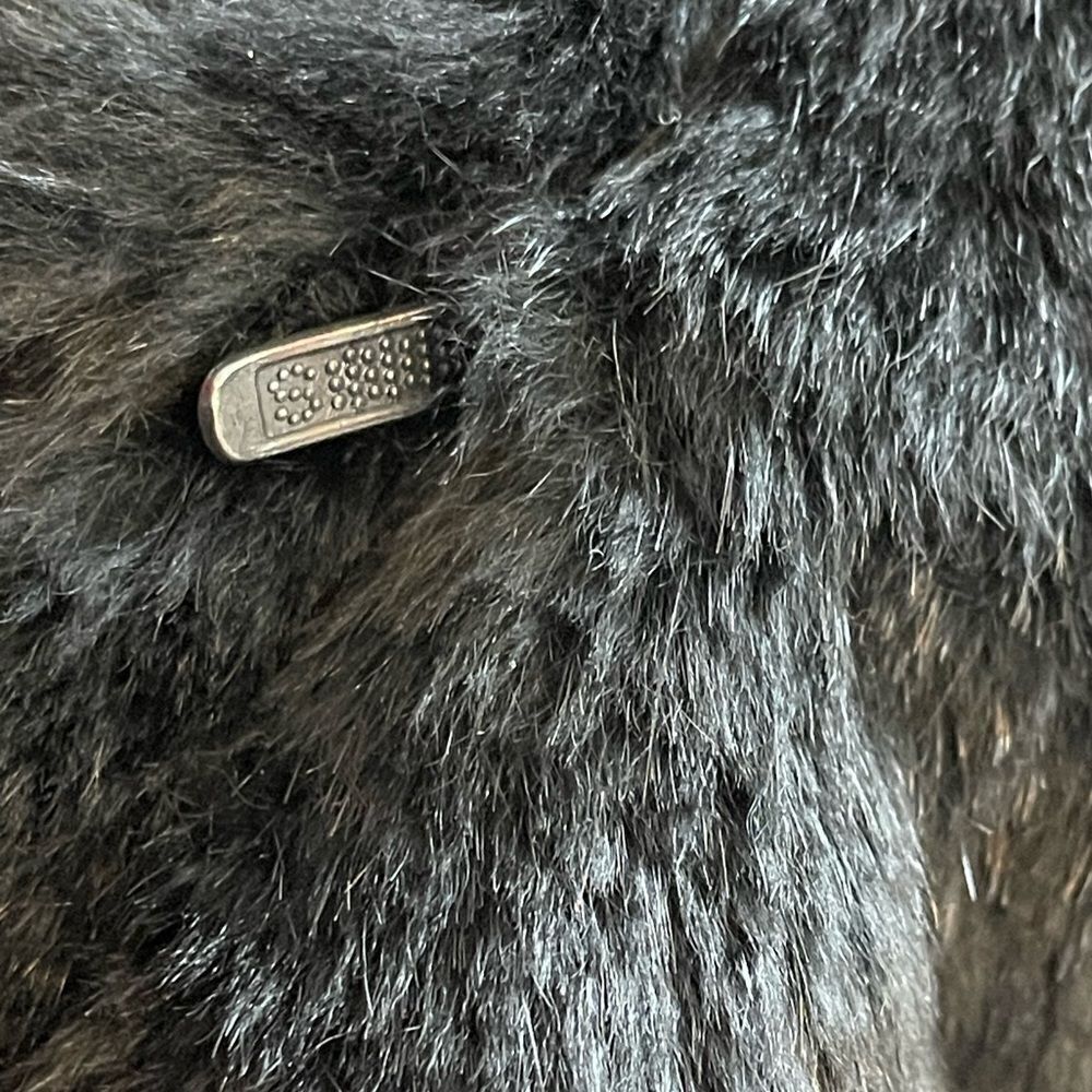 Scandinavian Fur Company black fur coat real Rabbit fur coat. Medium - Picture 8 of 14